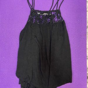 Black flowy tank top
